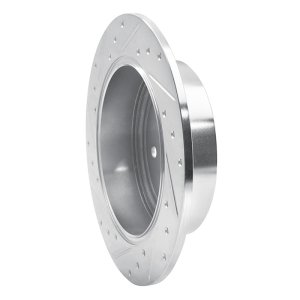 Toyota RAV4 Brake Rotor (1) - Rear Right - R1 Concepts - Drilled & Slotted - Silver - `04-`05